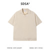 SDSA男装2026新款高贵轻奢老钱风纯色简约针织海鸥领短袖T恤百搭 商品缩略图0