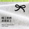 【预售】「棉的美学」蝴蝶结刺绣正肩短袖t恤女夏季修身显瘦甜辣短款小上衣 商品缩略图1