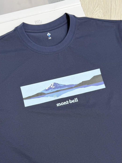日单正品 montbell速干透气户外防晒圆领短袖T恤，男女同款，颜色：白色藏蓝灰色
尺码：xs-xl 商品图4
