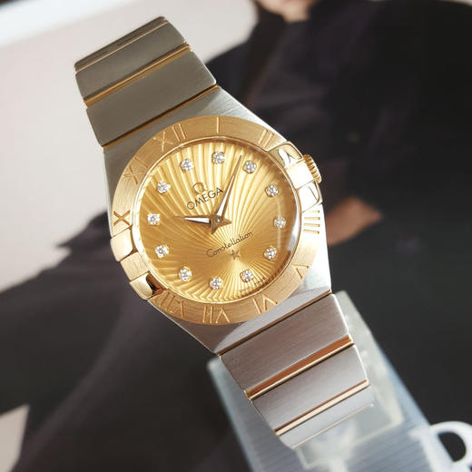 【95新】OMEGA 欧米茄123.20.27.60.58.001石英机芯27MM（女款）星座系列精钢/18K黄金020426TJ10 商品图3