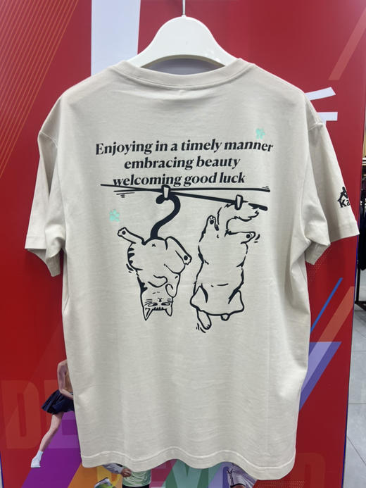 XY｜Kappa卡帕背靠背夏季新款运动短袖情侣男休闲纯棉t恤上衣女款k0fw2td40-6337 商品图1