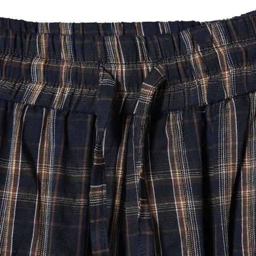 SDSA男装2026新款高贵轻奢复古格纹格子抽绳休闲裤垂感慵懒风长裤 商品图3