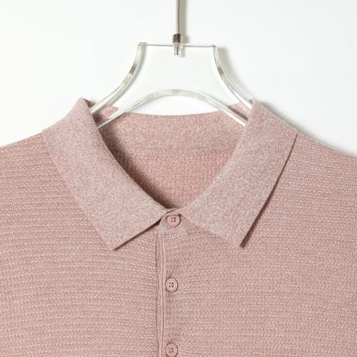 SDSA男装2026新款轻奢华夫格翻领短袖 Polo衫宽松肌理感针织上衣 商品图2