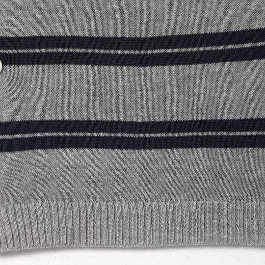 SDSA男装2026新款轻奢休闲百搭通勤复古条纹纽扣开衫短袖T恤 商品图4