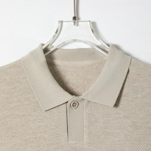 SDSA男装2026新款轻奢网眼肌理感单扣翻领短袖polo衫宽松休闲上衣 商品图2