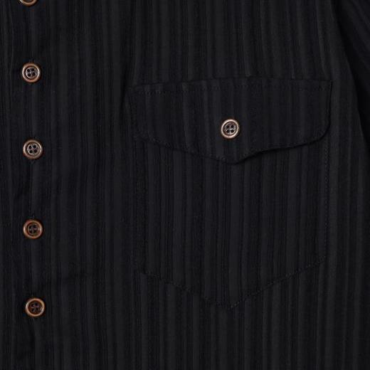 SDSA男装2026新款高贵轻奢肌理竖纹翻领短袖衬衫宽松休闲上衣 商品图3