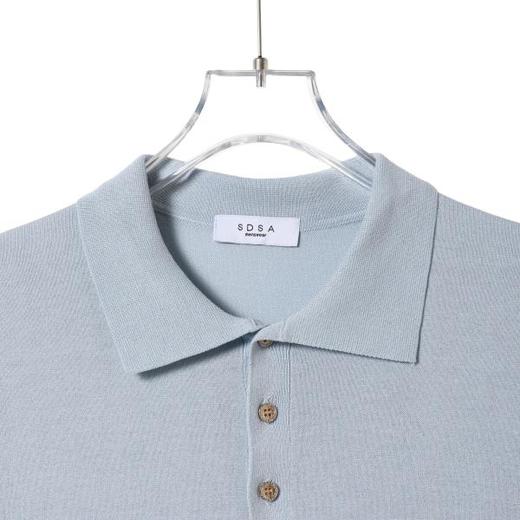 SDSA男装2026新款高贵轻奢老钱风细闪半纽扣翻领T恤针织百搭上衣 商品图1