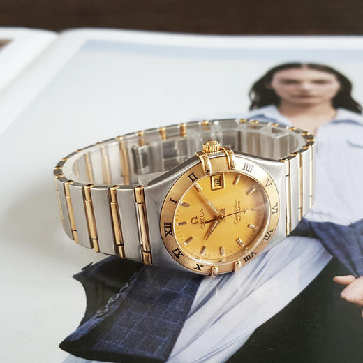 【95新】OMEGA 欧米茄1292.10.00自动机械机芯日期显示27MM（女款）星座系列精钢/18K黄金230326NJS27 商品图5
