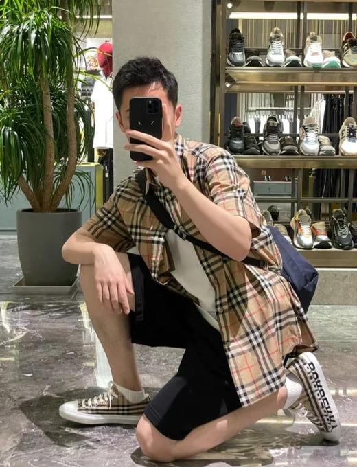 巴宝莉经典格子衬衫 男女同款衬衫 商品图3