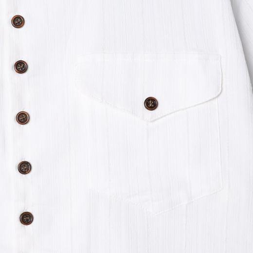 SDSA男装2026新款高贵轻奢肌理竖纹翻领短袖衬衫宽松休闲上衣 商品图3