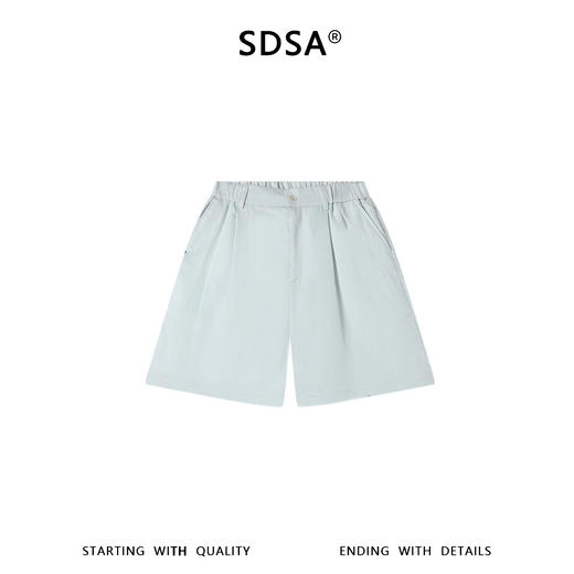 SDSA男装2026新款高贵轻奢韩系简约纯色舒适休闲短裤百搭时尚裤子 商品图0