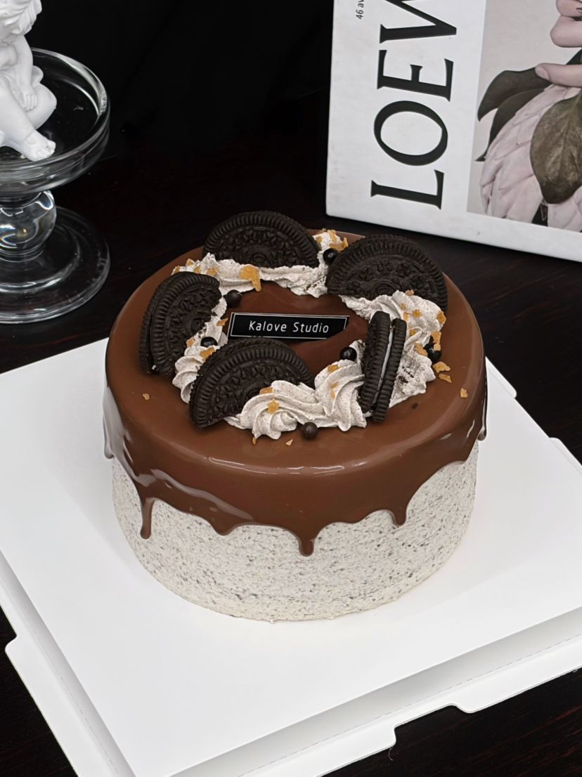 巧克力海盐奥利奥咸口简约蛋糕