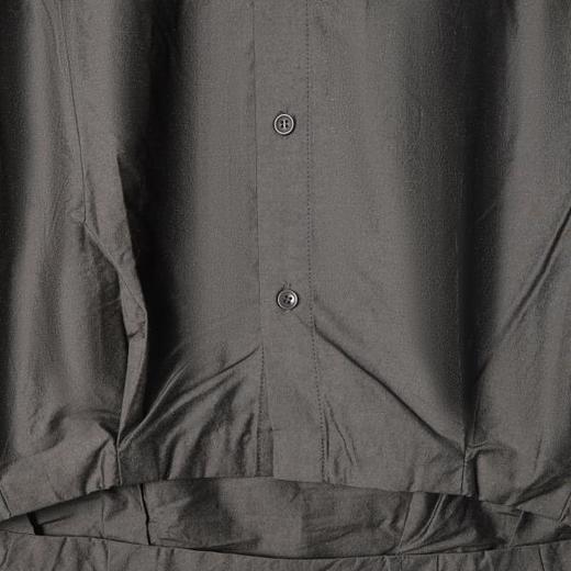 SDSA男装2026新款高贵轻奢潮牌机能风插肩袖黑衬衫宽松短袖 商品图3