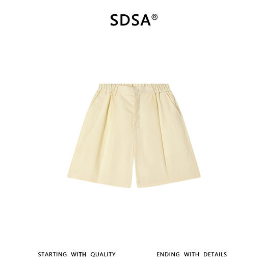 SDSA男装2026新款高贵轻奢韩系简约纯色舒适休闲短裤百搭时尚裤子 商品图0