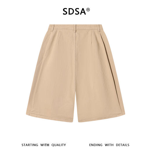 SDSA男装2026新款高贵轻奢韩系复古纯色牛仔短裤百搭宽松舒适裤子 商品图4