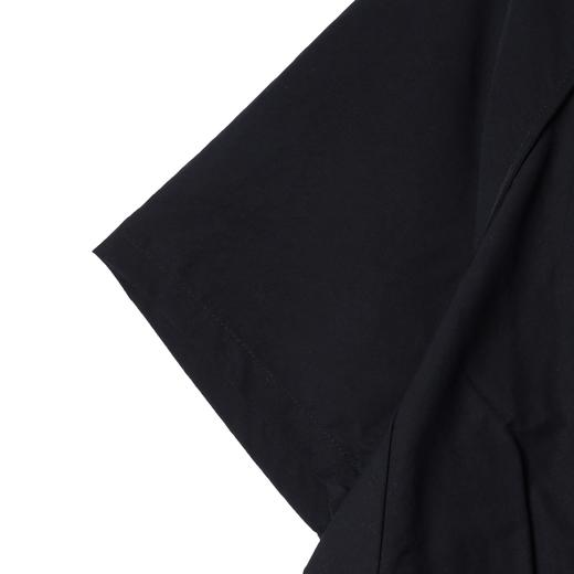 SDSA男装2026新款高贵轻奢潮牌机能风插肩袖黑衬衫宽松短袖 商品图2