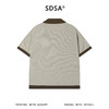 SDSA男装2026新款高贵轻奢简约复古拼接小V翻领短袖T恤商务百搭 商品缩略图1