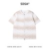 SDSA男装2026新款高贵轻奢韩系扎染裁剪拉链开衫短袖T恤百搭时尚 商品缩略图0