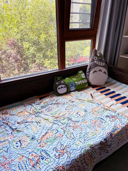 满2件包邮~【大浴巾大方巾| 立体龙猫抱枕| 北欧罂粟花毯子软席 | vintage法绣少女感枕套|兰精天丝床单床笠】WD 商品图10