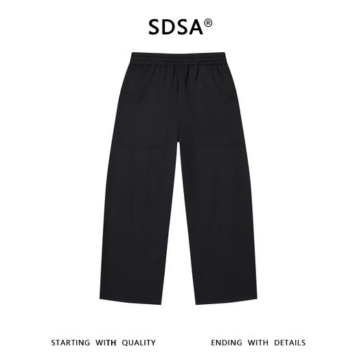 SDSA男装2026新款高贵轻奢简约百搭纯色抽绳休闲裤褶皱简约舒适 商品图4