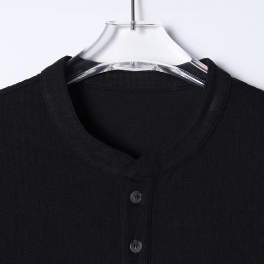 SDSA男装2026新款肌理感亨利领三粒扣短袖T恤宽松重磅休闲上衣 商品图1