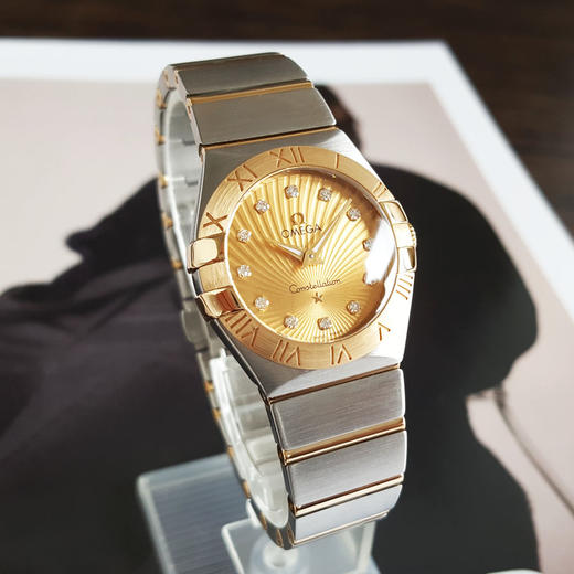 【95新】OMEGA 欧米茄123.20.27.60.58.001石英机芯27MM（女款）星座系列精钢/18K黄金020426TJ10 商品图2
