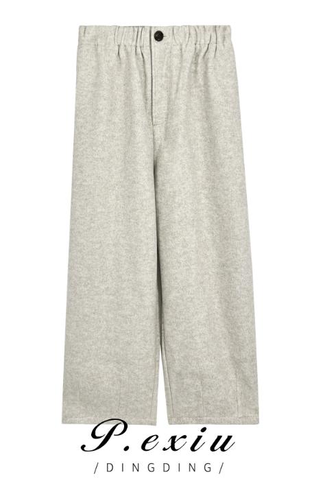 04-4潘依绣丁丁宠粉秋冬磨毛设计款松紧腰九分休闲裤 K5004 商品图0