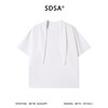 SDSA男装2026新款高贵轻奢韩系纯色系带设计短袖T恤百搭时尚上衣 商品缩略图0