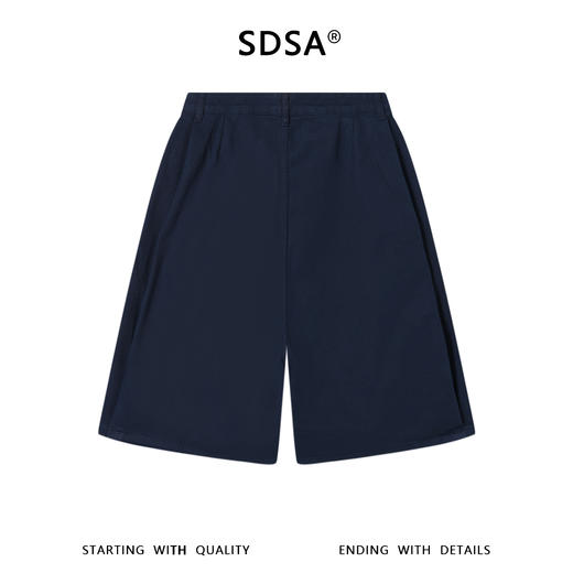 SDSA男装2026新款高贵轻奢韩系复古纯色牛仔短裤百搭宽松舒适裤子 商品图4