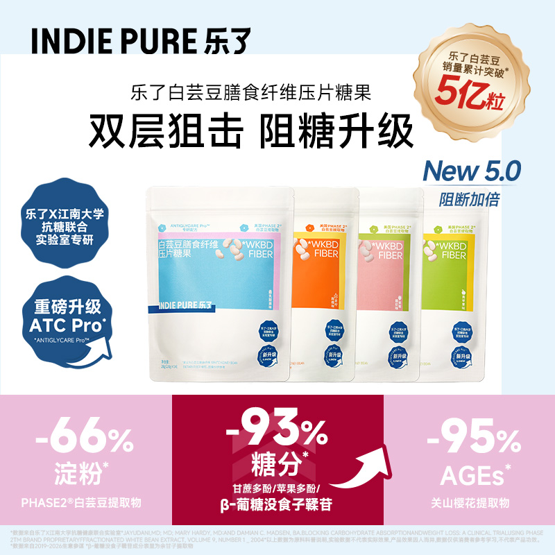 【全新升级5.0】乐了白芸豆咀嚼片碳水大餐阻断剂膳食纤维断油片