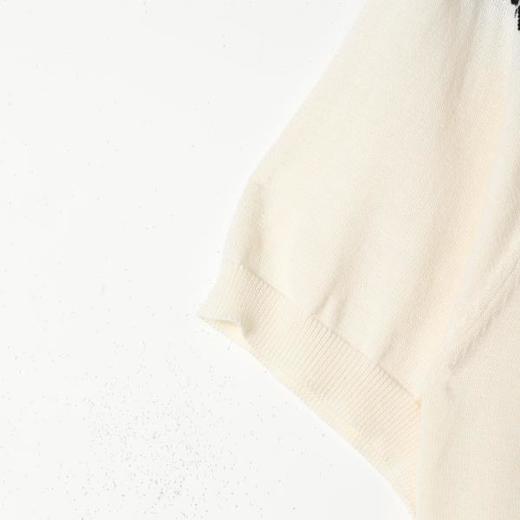 SDSA男装2026新款高贵轻奢费尔岛提花半高领针织短袖复古宽松上衣 商品图3