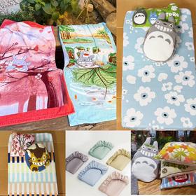 满2件包邮~【大浴巾大方巾| 立体龙猫抱枕| 北欧罂粟花毯子软席 | vintage法绣少女感枕套|兰精天丝床单床笠】WD