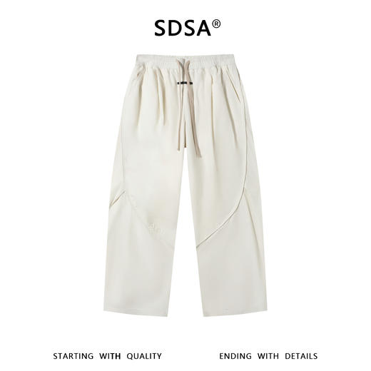 SDSA男装2026新款高贵轻奢时尚小标立体分割抽绳休闲裤百搭时尚 商品图0