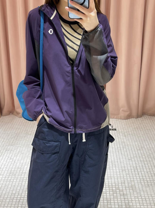 412-5 渠道圆正 圈圈家 26新 梭织面料 拼接网眼 女士防晒外套 皮肤衣 显瘦 特活力 商品图1