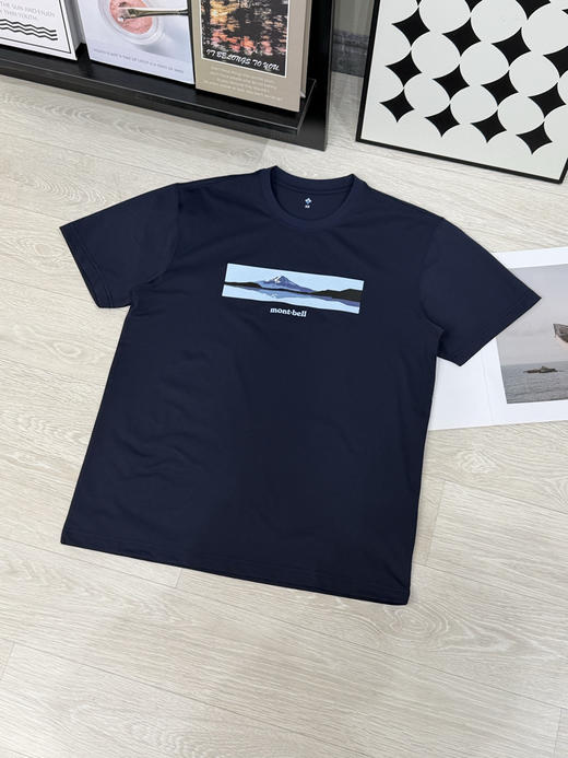 日单正品 montbell速干透气户外防晒圆领短袖T恤，男女同款，颜色：白色藏蓝灰色
尺码：xs-xl 商品图2