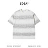SDSA男装2026新款高贵轻奢韩系扎染条纹滴胶设计圆领短袖T恤百搭 商品缩略图0