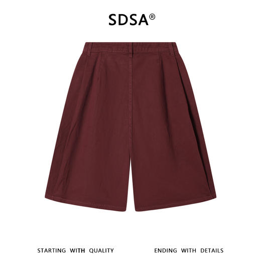 SDSA男装2026新款高贵轻奢韩系复古纯色牛仔短裤百搭宽松舒适裤子 商品图4
