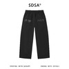 SDSA男装2026新款轻奢舒适后背烫钻字母黑色休闲裤美式街头宽松 商品缩略图1