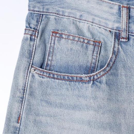 SDSA男装2026新款高贵轻奢水洗做旧宽松阔腿牛仔裤美式复古休闲裤 商品图2