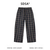 SDSA男装2026新款高贵轻奢复古格纹格子抽绳休闲裤垂感慵懒风长裤 商品缩略图4