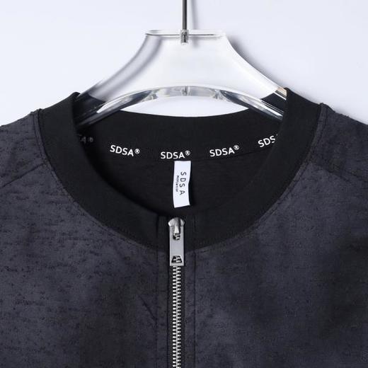 SDSA男装2026新款高贵轻奢潮牌扎染提花拉链开衫短袖T恤百搭时尚 商品图1