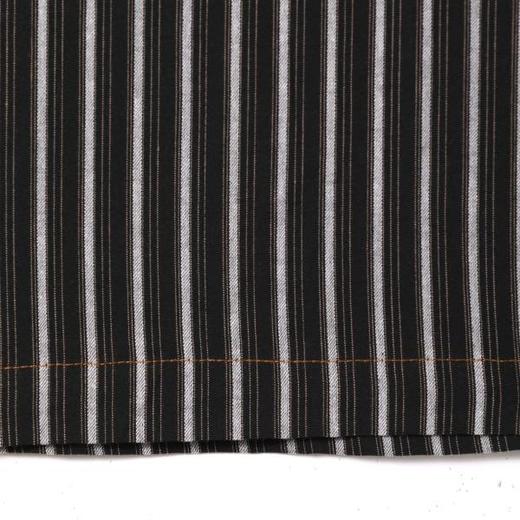 SDSA男装2026新款高贵轻奢牛仔拼接条纹短袖衬衫美式复古宽松衬衣 商品图3