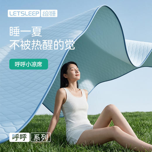 绘睡 呼呼小冰席 冰丝凉席 夏季A类抗菌床笠罩硅胶软席透气床单 商品图1