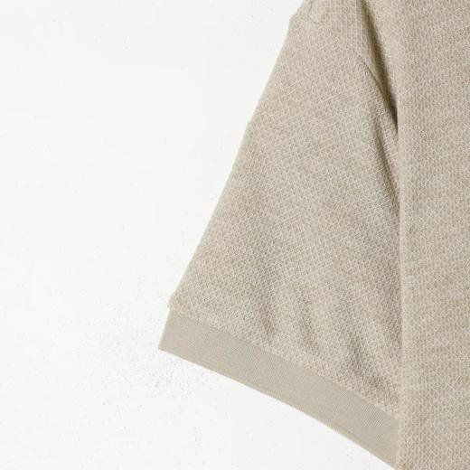 SDSA男装2026新款轻奢网眼肌理感单扣翻领短袖polo衫宽松休闲上衣 商品图3