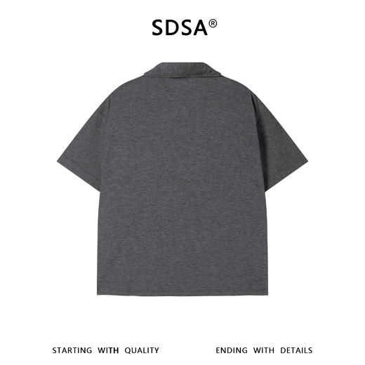 SDSA男装2026新款高贵轻奢老钱风撞色拼接翻领短袖T恤百搭时尚 商品图2