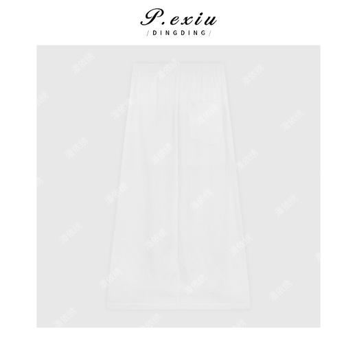 PanYiXiu/潘依绣【白茶晚风】100%亚麻极简松弛纯色半身裙 W-62807 商品图2
