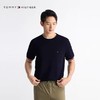 TOMMY美式经典提花扁机袖口+180g丝光珠地面料撞色短袖T恤 商品缩略图0