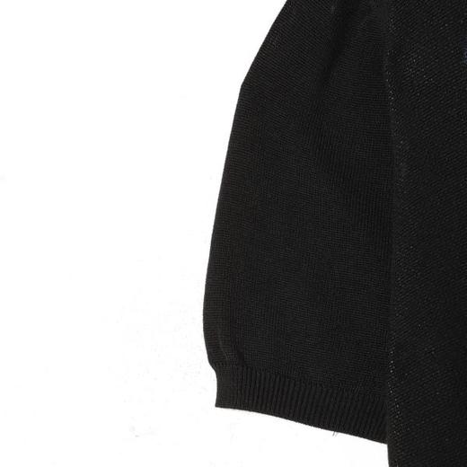 SDSA男装2026新款高贵轻奢复古菱形格针织半纽扣翻领短袖T恤百搭 商品图3