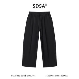 SDSA男装2026新款高贵轻奢纯色舒适立体裁剪抽绳松紧休闲裤百搭