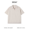 SDSA男装2026新款轻奢潮牌简约纯色提花格子小V翻领短袖T恤百搭 商品缩略图0
